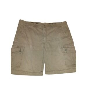 The Foundry Supply Co Mens Cargo Shorts Khaki Tan Comfort Stretch Size 42